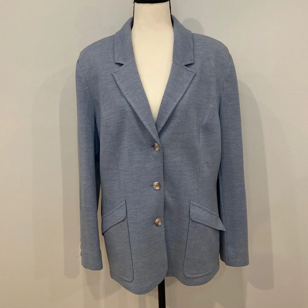 Vintage Pendleton unisex wool blazer workwear three button coat blue made in USA